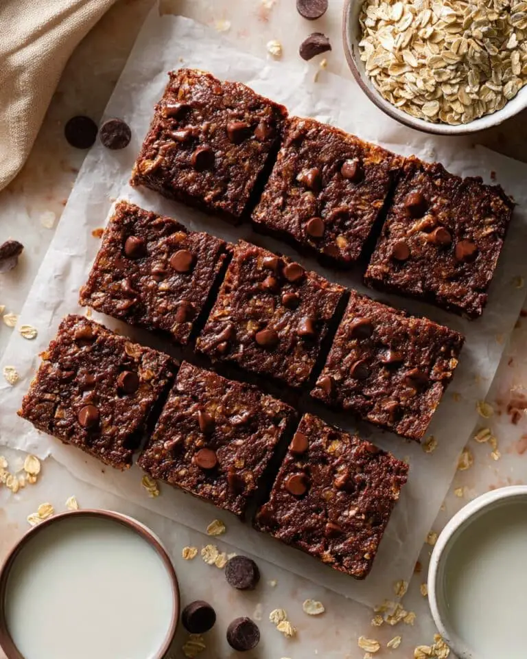 Double Chocolate Oatmeal Brownies Recipe
