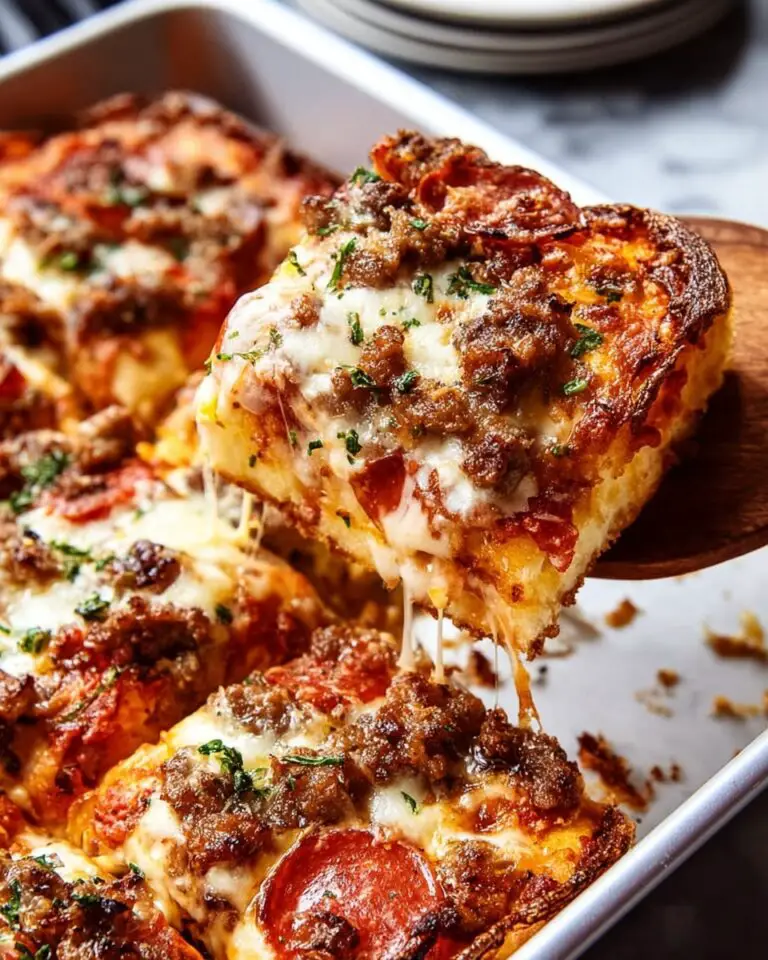 Cheesy Sheet Pan Italian Sausage Pizza Recipe