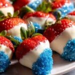 July 4th Strawberries: Easy Patriotic Dipped Chocolate Desserts Recipe
