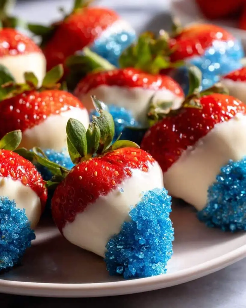 July 4th Strawberries: Easy Patriotic Dipped Chocolate Desserts Recipe