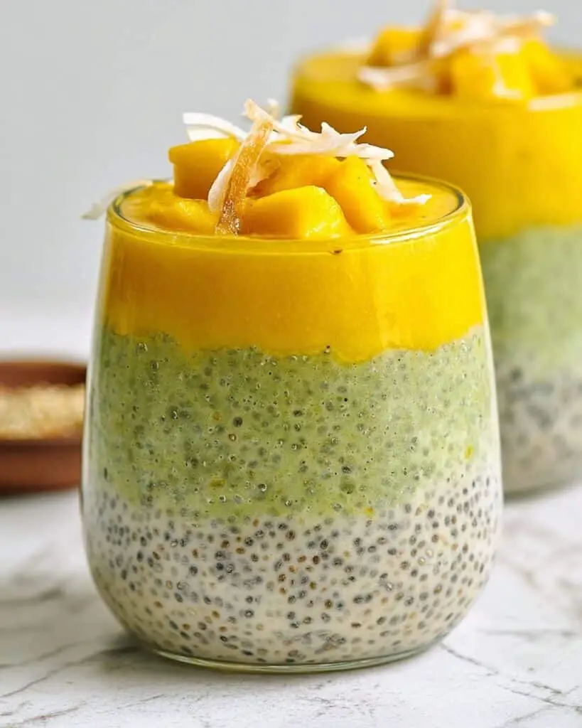 Mango Matcha Chia Pudding Recipe
