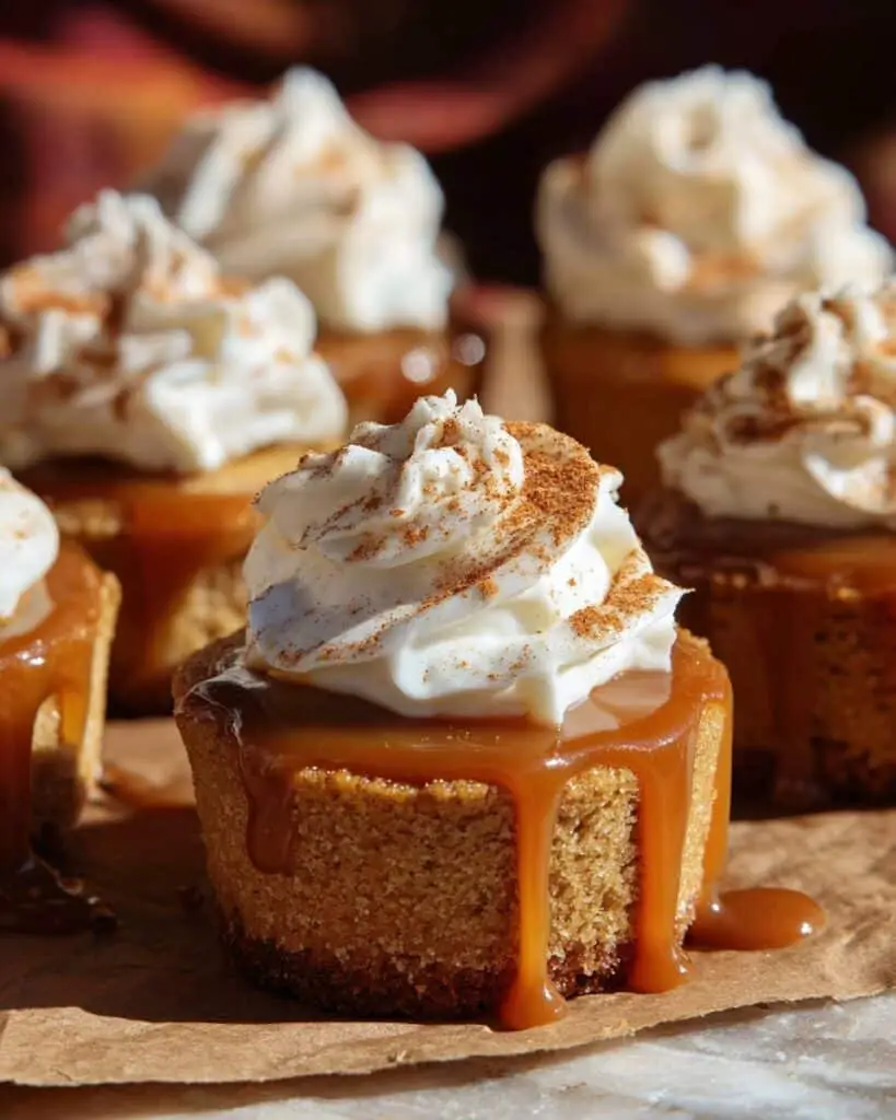 Mini Caramel Pumpkin Cheesecakes Recipe