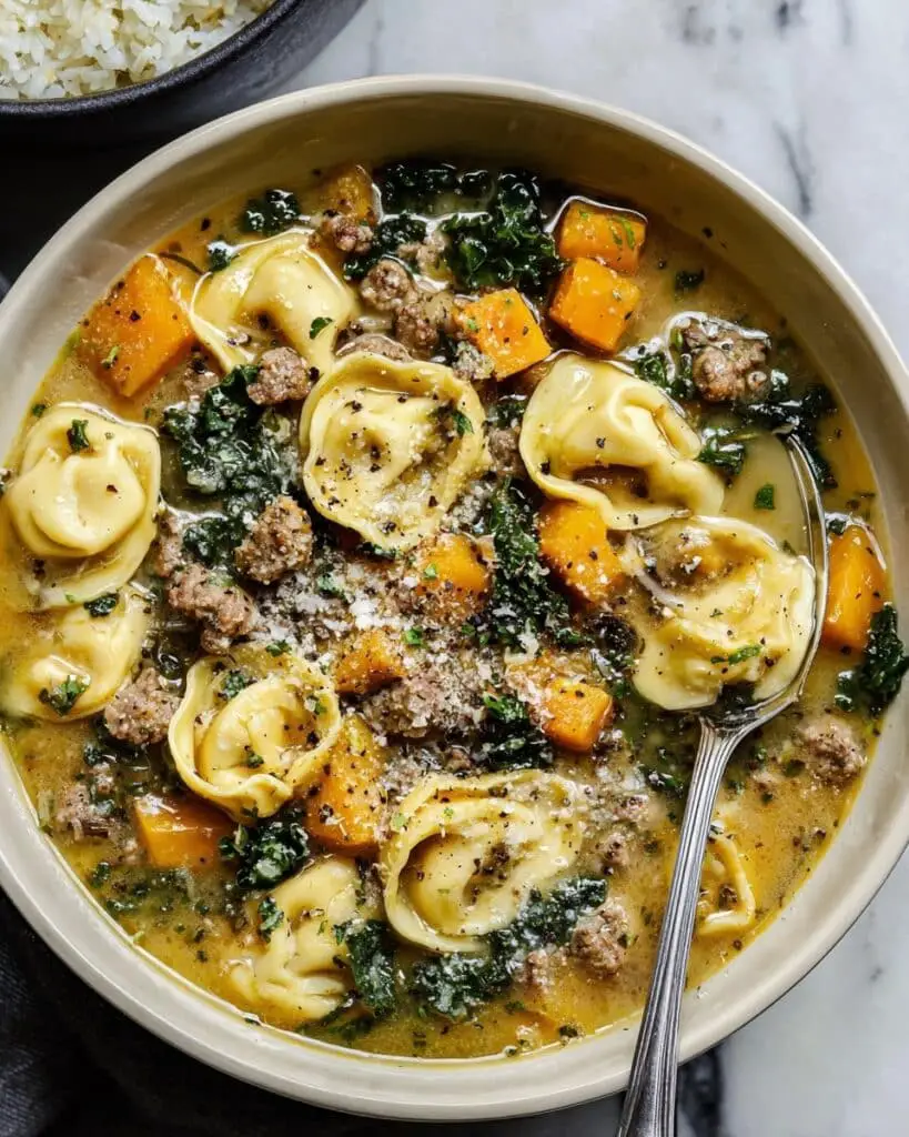 Butternut Squash Sausage and Tortellini Soup Recipe