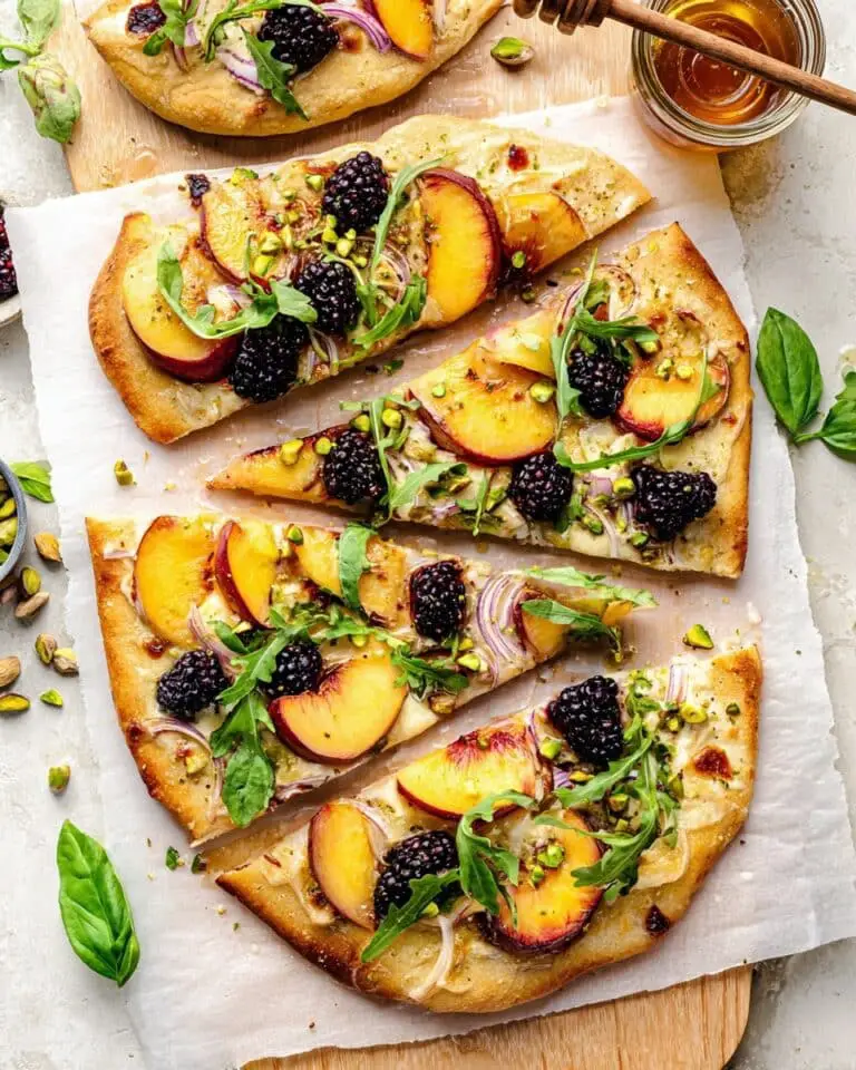 Peach Brie Flatbread Recipe