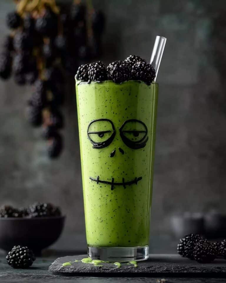 Halloween Green Frankenstein Smoothie Recipe