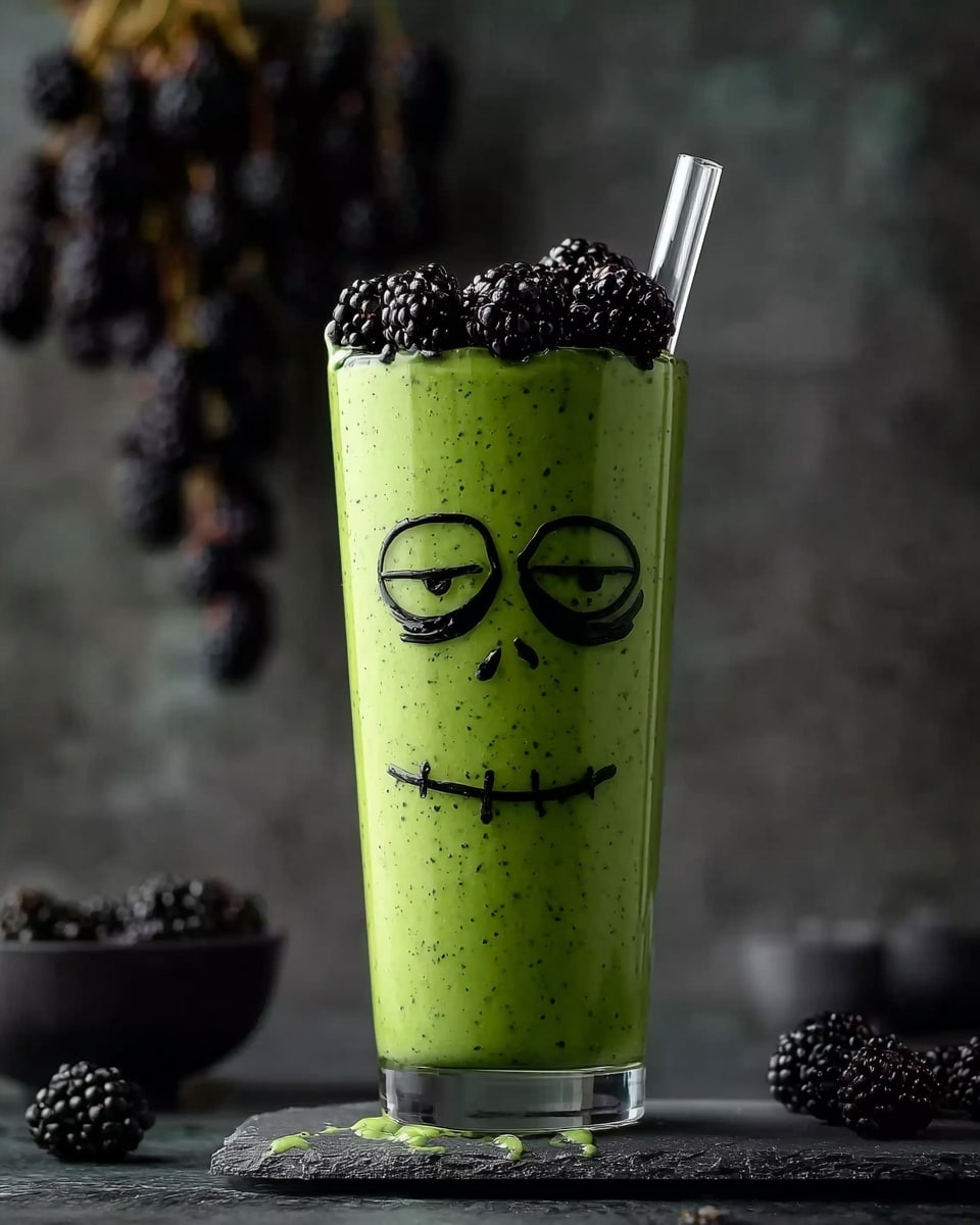 Halloween Green Frankenstein Smoothie Recipe