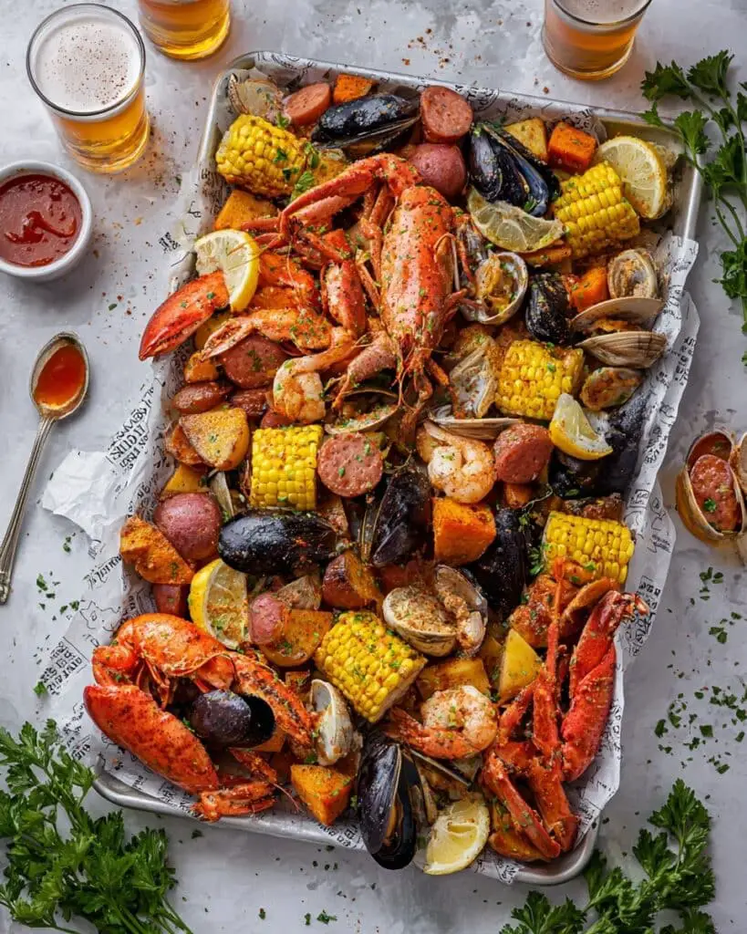 Cajun Seafood Boil Recipe with Spicy Garlic Butter Recipe