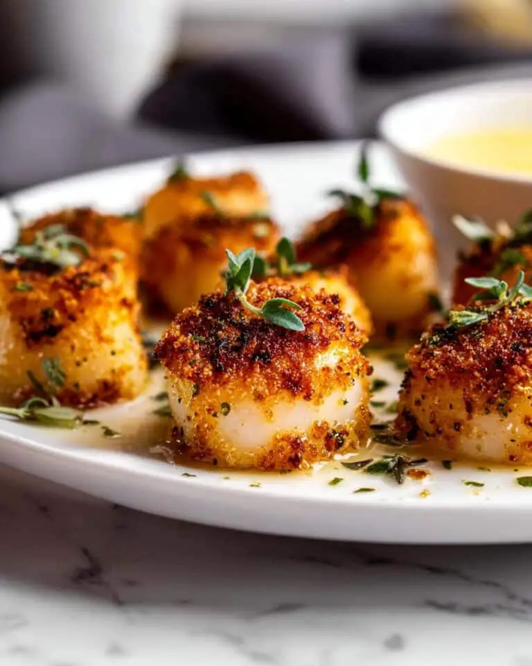 Air Fryer Sea Scallops with Lemon and Panko Recipe