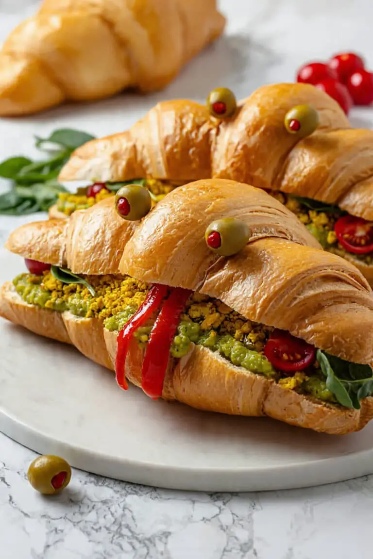 Monster Breakfast Sandwich with Tofu Scramble, Avocado, and Veggie Garnishes Recipe