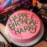 Harry Potter Cake with Pink and Green Decor Recipe