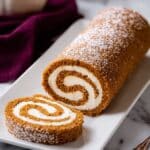 Pumpkin Roll Cake with Cream Cheese Filling Recipe