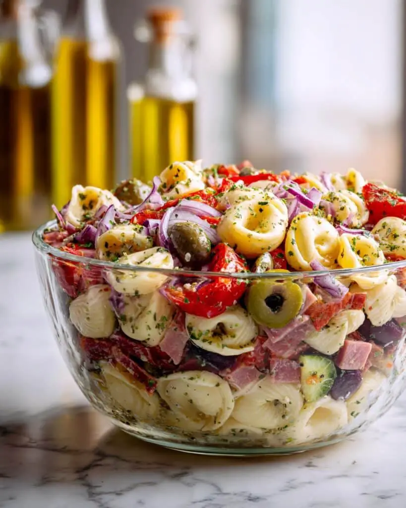 Antipasto Salad with Cheese Tortellini and Assorted Meats Recipe