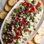 Layered Greek Hummus and Tzatziki Dip Recipe