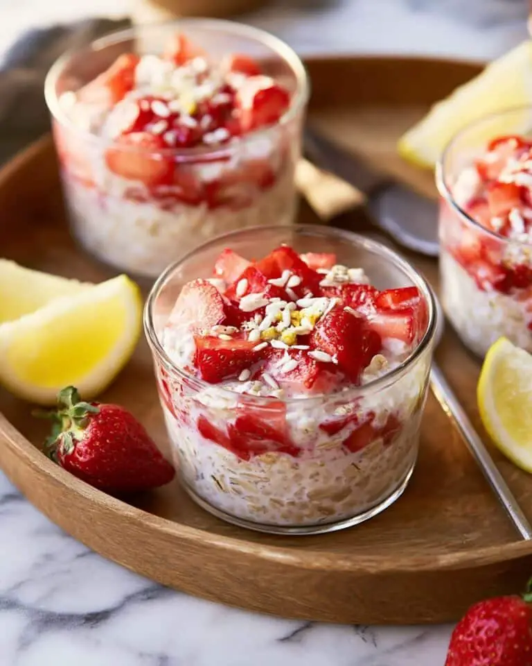 Strawberry Lemon Overnight Oats Recipe
