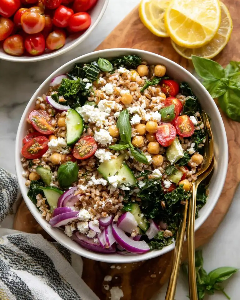 Mediterranean Farro Feta Salad Recipe