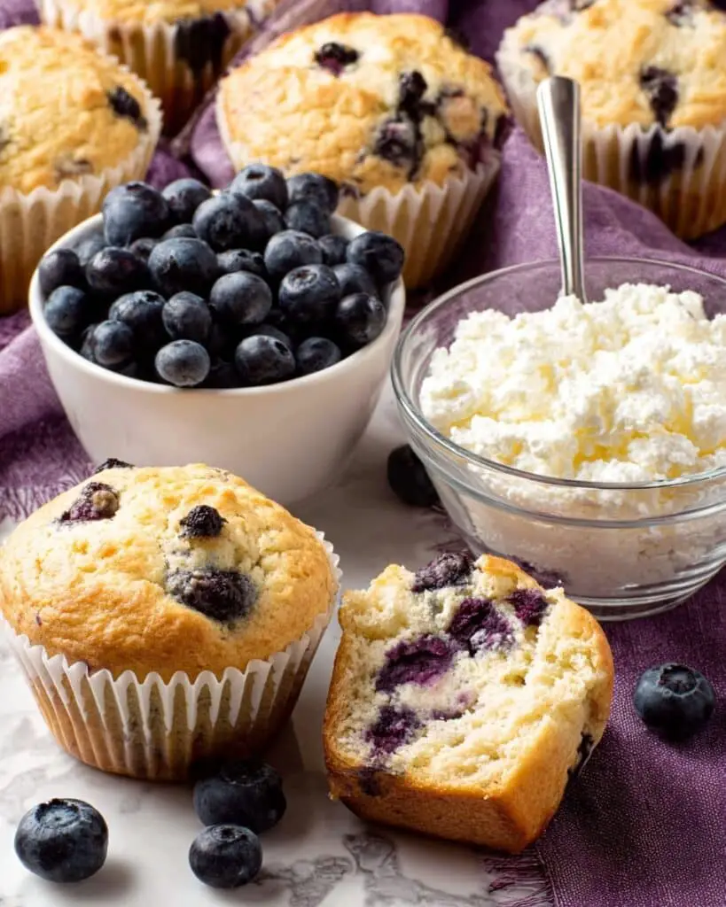 Blueberry Cottage Cheese Muffins (Gluten-Free) Recipe