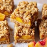 Brown Butter Peach Crumble Bars Recipe