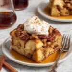 Eggnog French Toast Casserole with Bourbon Maple Syrup Recipe