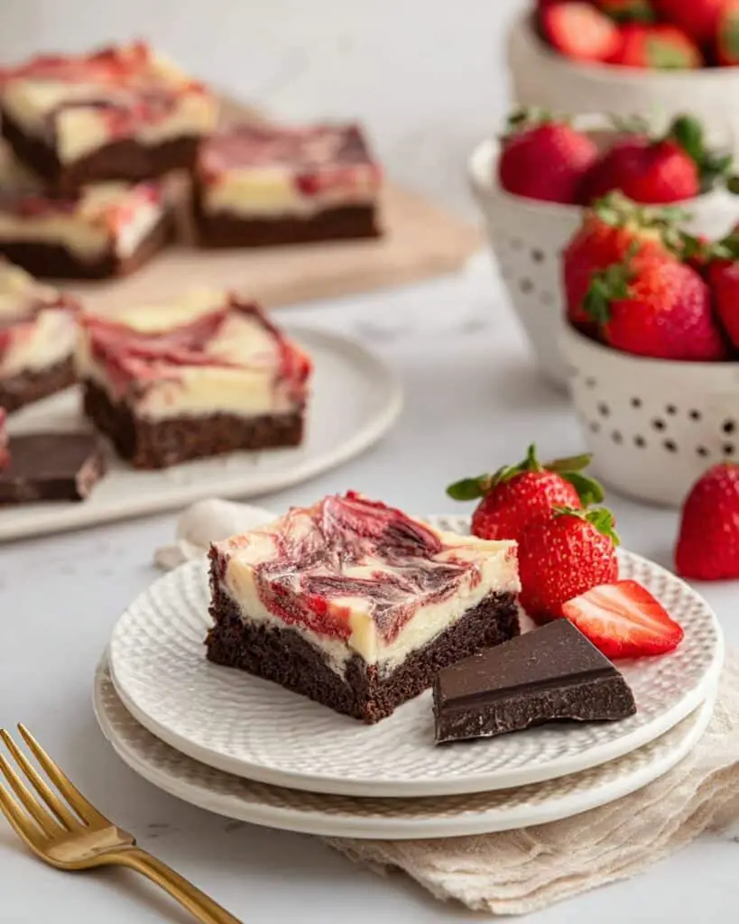 Strawberry Cheesecake Brownies Recipe