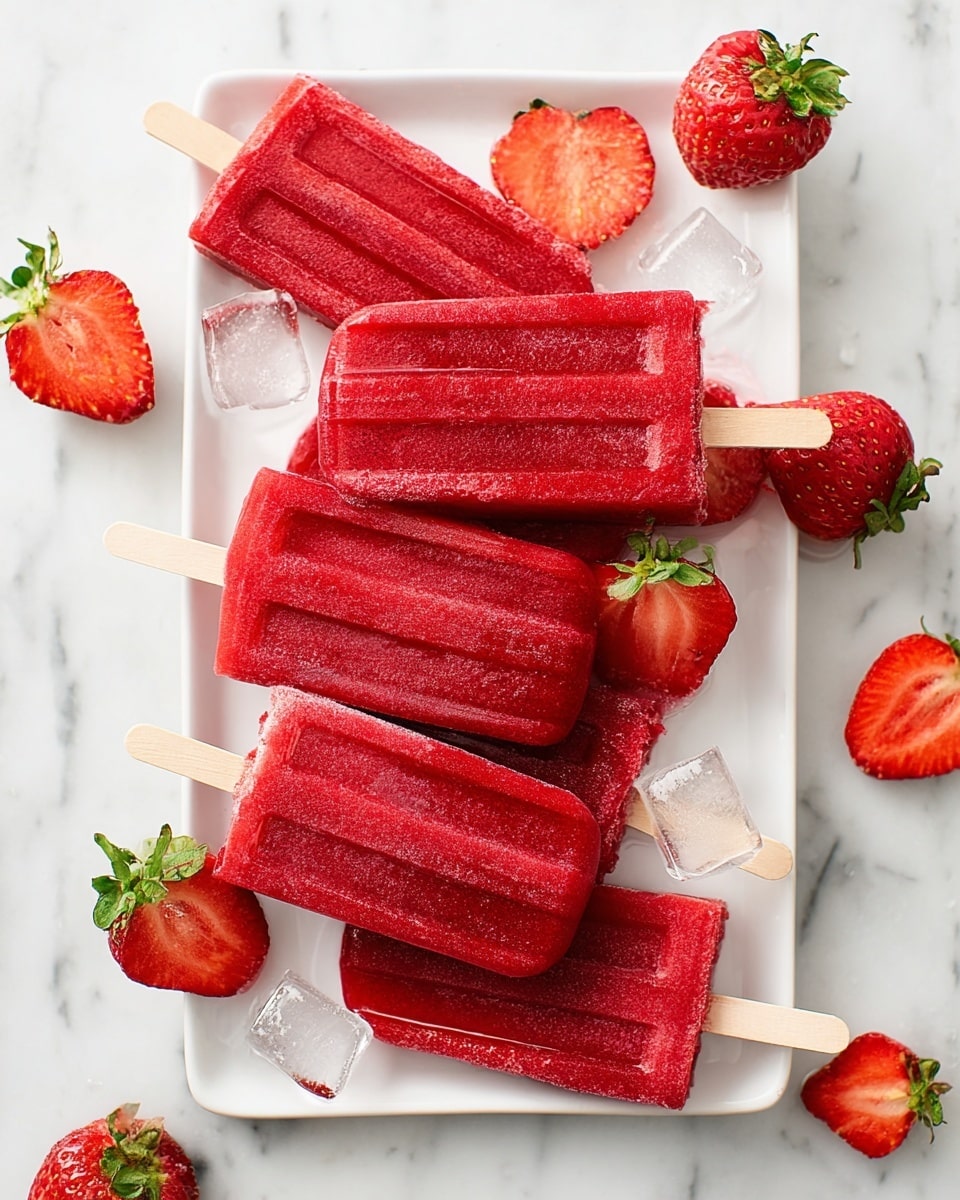 Strawberry Balsamic Ice Pops Recipe