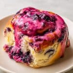 Blueberry Sweet Rolls with Cream Cheese Filling and Blueberry Compote Drizzle Recipe