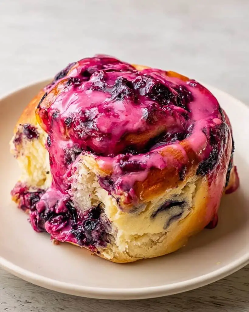 Blueberry Sweet Rolls with Cream Cheese Filling and Blueberry Compote Drizzle Recipe