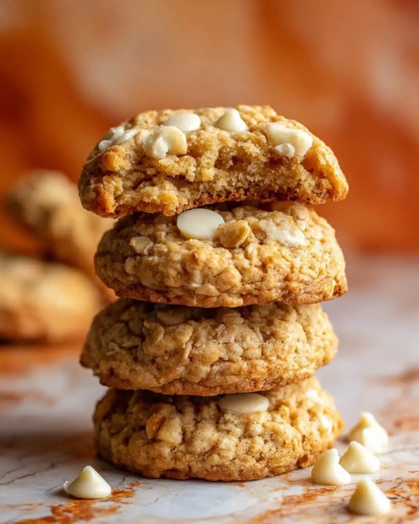 Pumpkin Oatmeal Cookies with White Chocolate Recipe