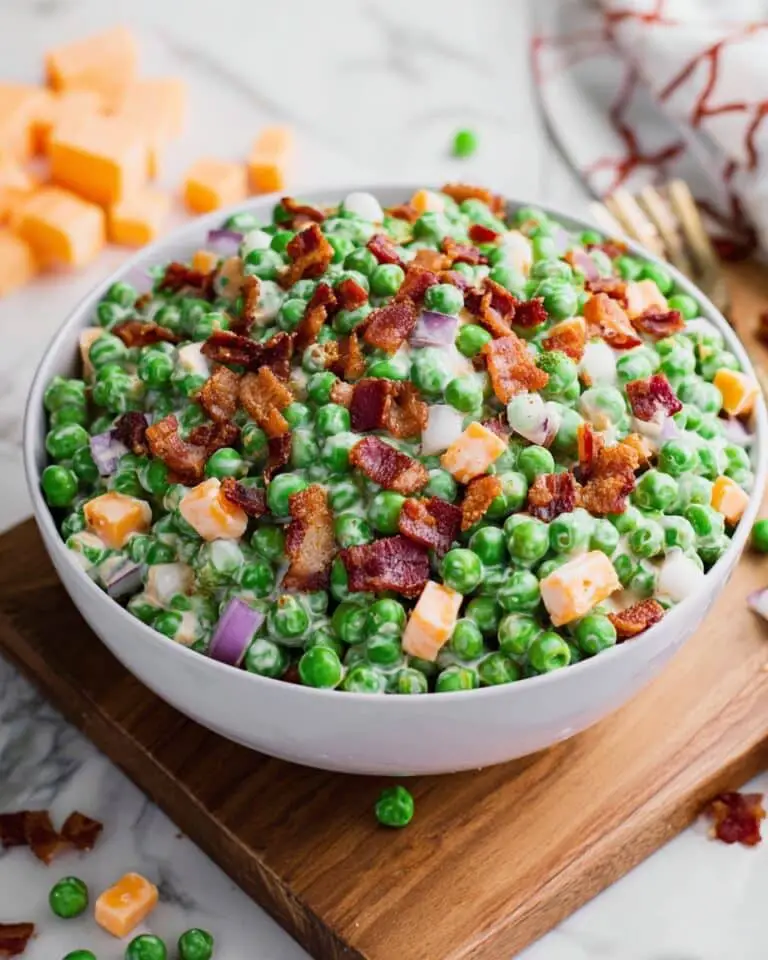 Pea Salad with Bacon and Cheddar Recipe