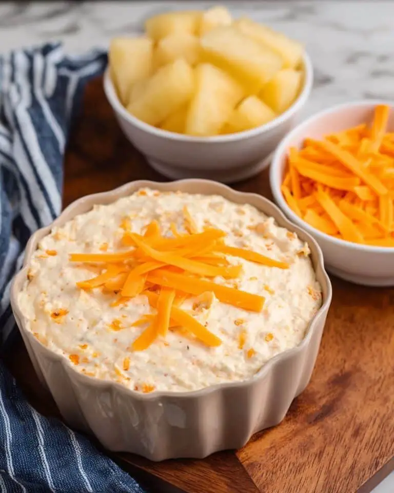 Pineapple Gelatin Salad with Cheddar and Whipped Cream Recipe