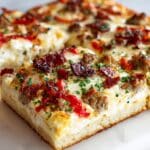 Breakfast Pizza with Sausage, Eggs, and Pepper Jack Cheese Recipe