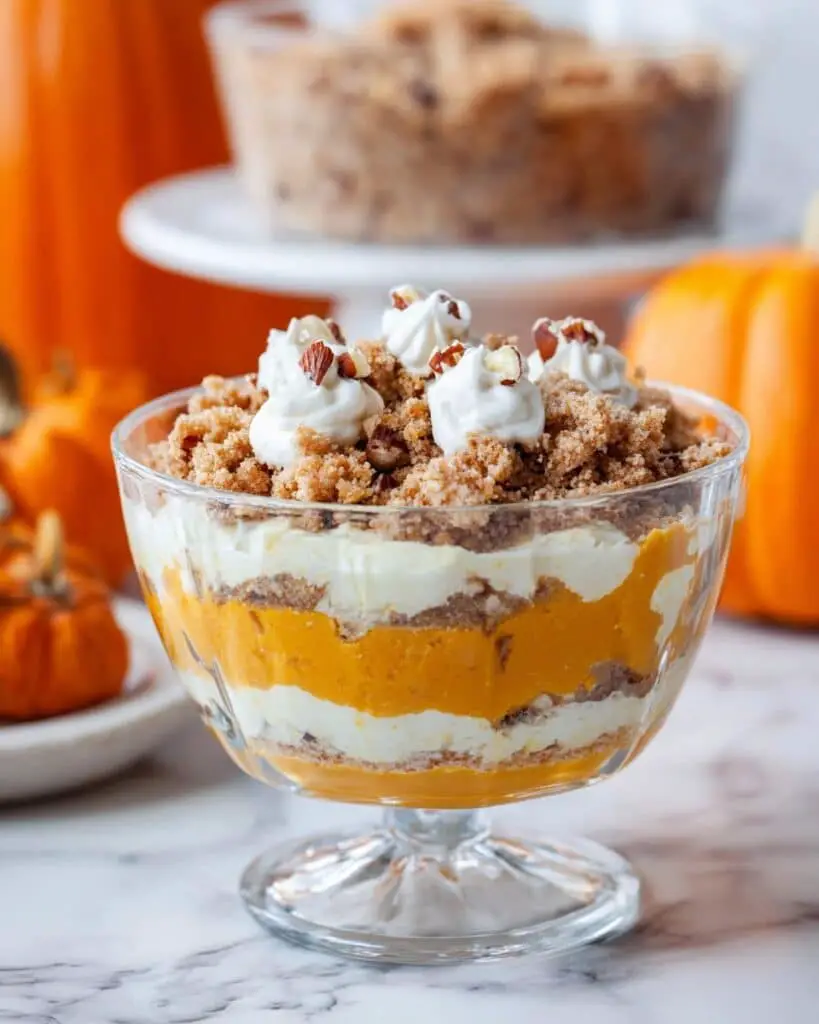 Pumpkin Trifle with Spice Cake, Cream Cheese, and Toffee Recipe