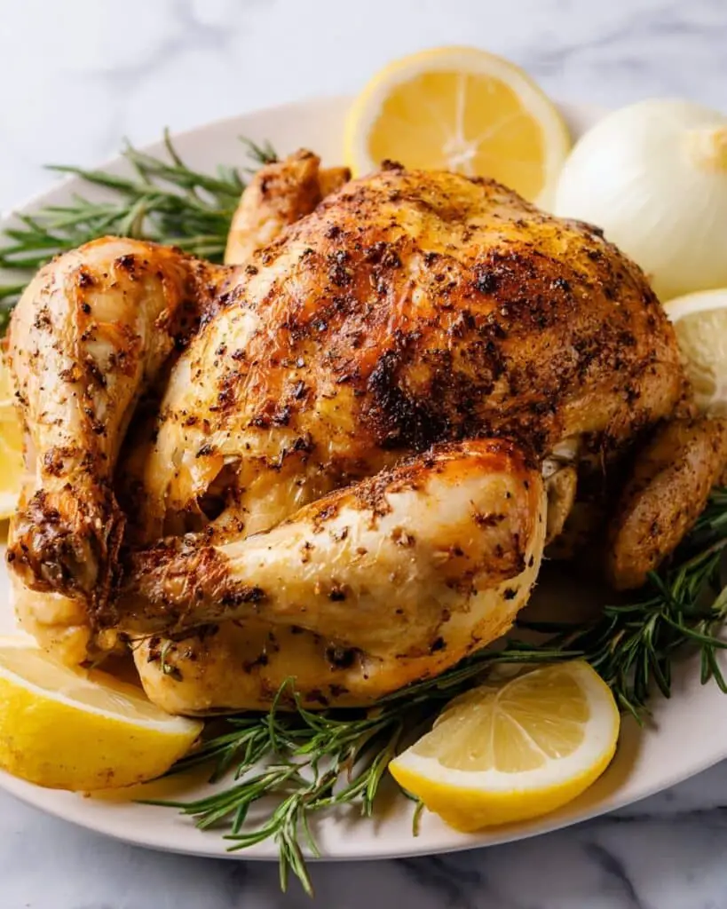Cornish Hen with Herb-Spiced Rub and Lemon Recipe