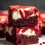 Fudgy Red Velvet Brownies with Cream Cheese Recipe