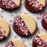Peppermint Chocolate Dipped Shortbread Recipe