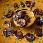 Creamy Mushroom Soup with Balsamic Vinegar and Fresh Herbs Recipe