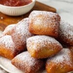 Homemade Beignet Dessert with Powdered Sugar Recipe