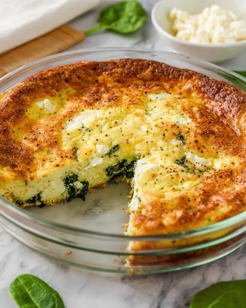 Spinach and Feta Impossible Pie Recipe