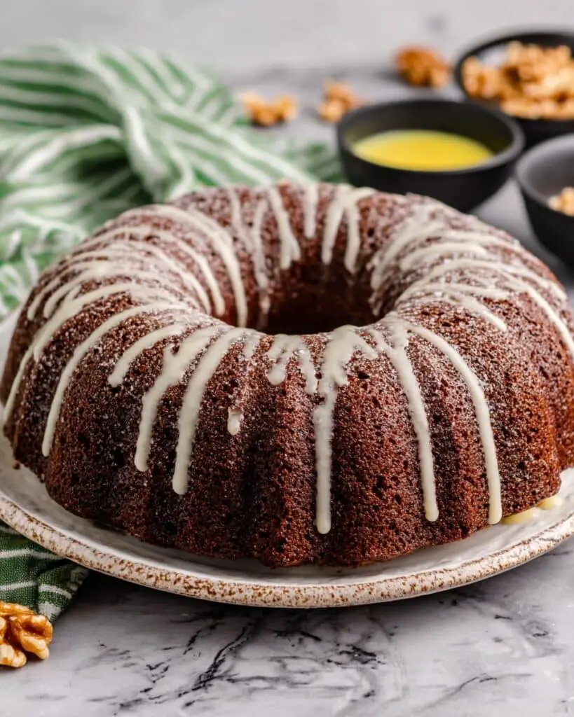 Applesauce Cake with Walnut Glaze Recipe