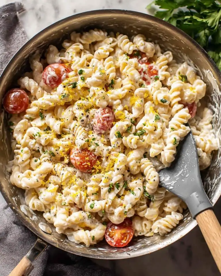 Creamy Lemon Greek Yogurt Pasta Recipe