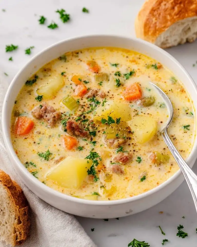 Sausage and Potato Soup with Cheddar Recipe