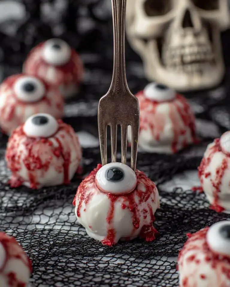 Eyeball Red Velvet Cake Balls Recipe