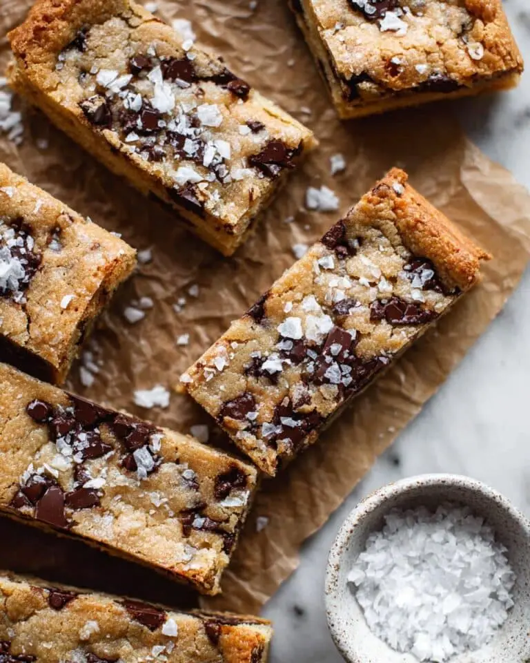 Chewy Brown Butter Blondies with Chocolate Chips Recipe