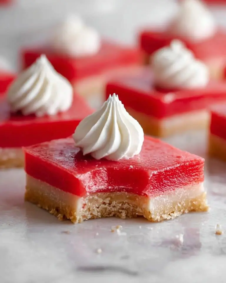 Rhubarb Bars with Lemon Curd and Optional Swiss Meringue Recipe