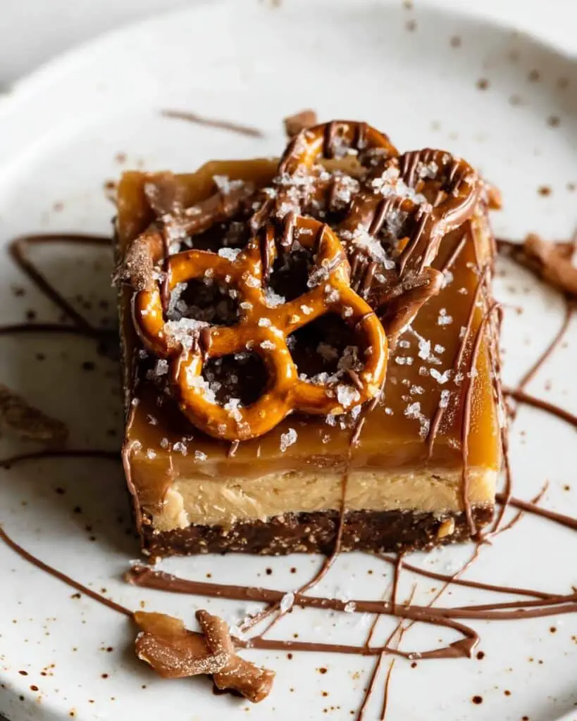 Caramel Pretzel Cookie Bars Recipe