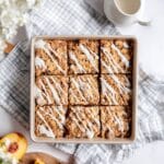 Peach Coffee Cake with Streusel and Glaze Recipe