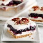 Blueberry Cream Cheese Pie with Graham Cracker Crust and Pecans Recipe