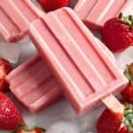 Strawberry Yogurt Popsicles with Lime Recipe