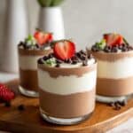 Chocolate Mousse Parfaits with Strawberry and Mint Recipe