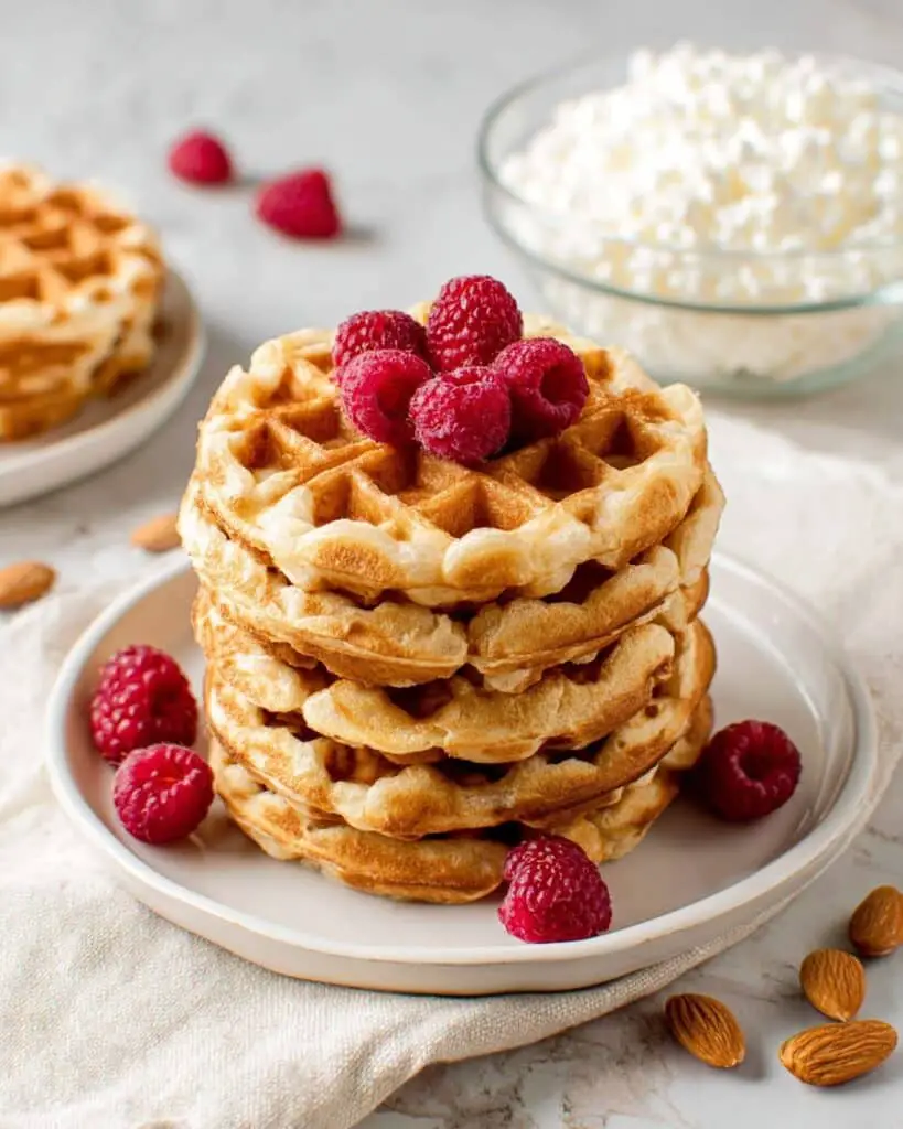 Cottage Cheese Almond Flour Waffles (Gluten-Free) Recipe