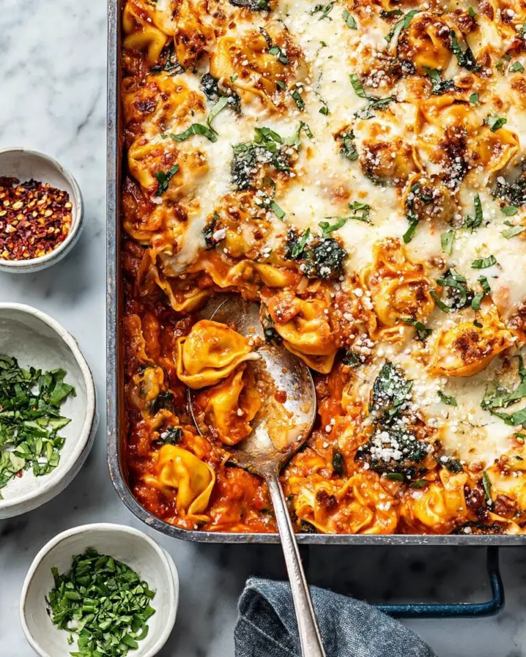 Baked Tortellini with Sausage, Kale, and Cream Recipe